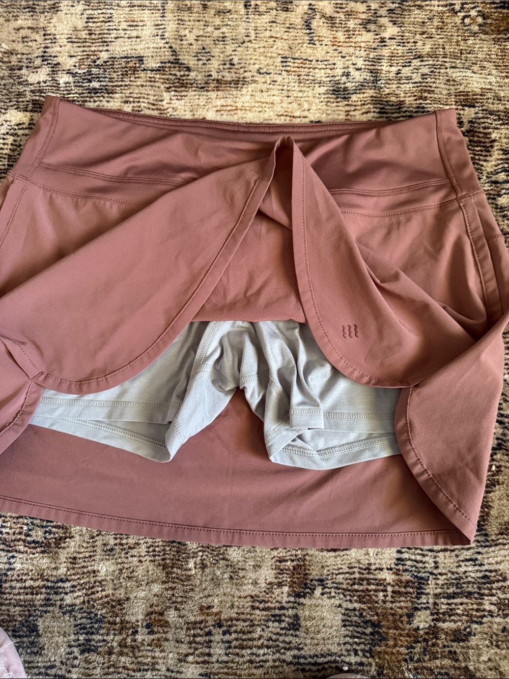Free Fly Apparel athletic skort in Dusty Rose - Picture 2 of 4